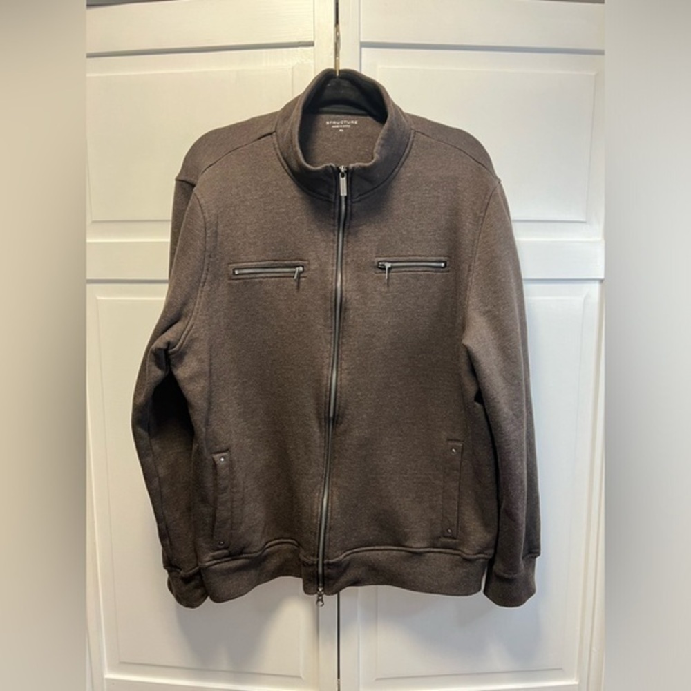 Structure Men’s Full Zip Brown Jacket Size XL
